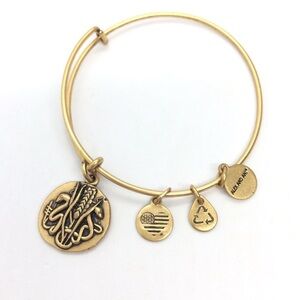 3/$30 ALEX AND ANI BANGLE BRACELET RULER OF THE WOODS REED SNAKE CHARM